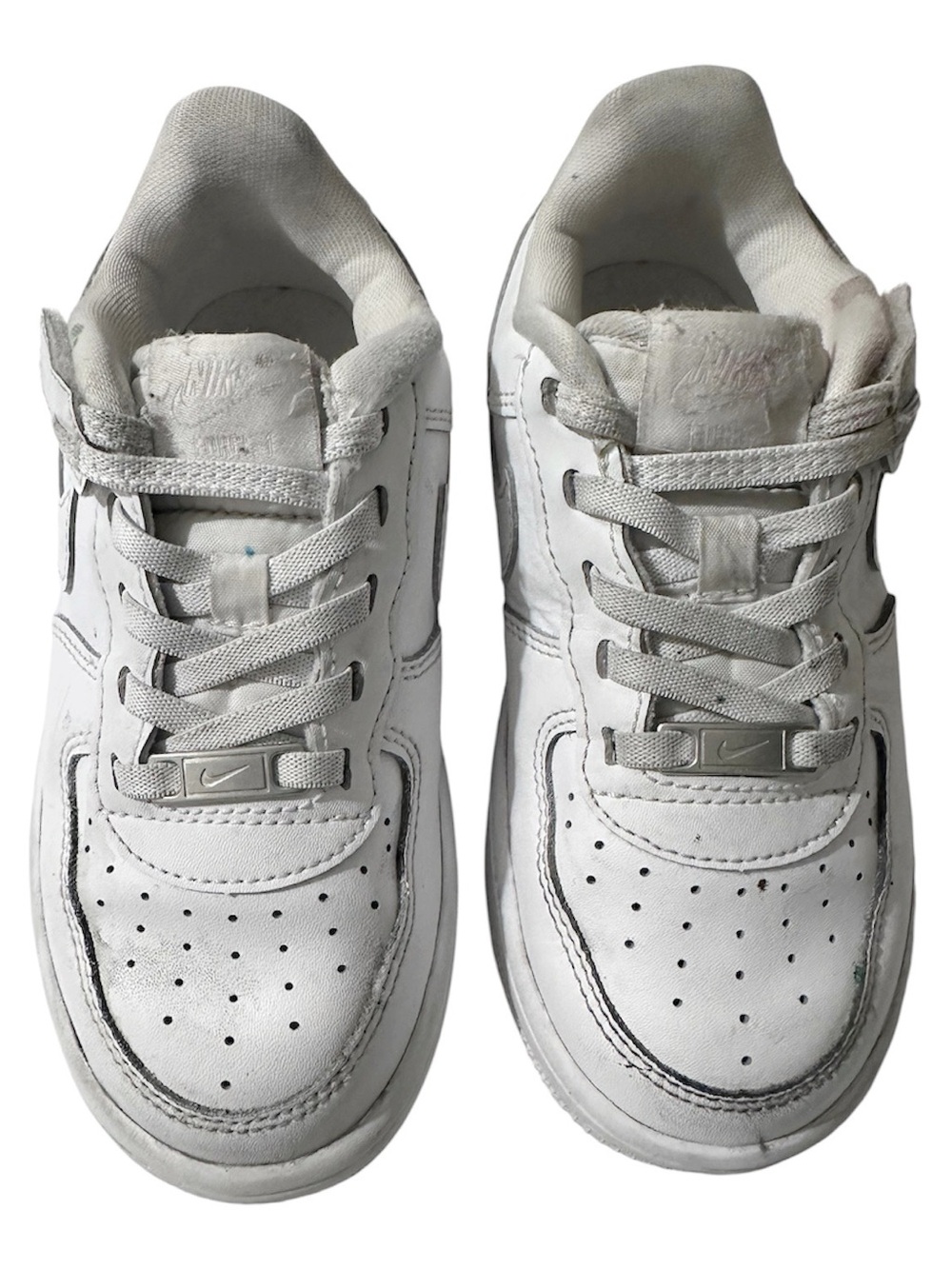 NIKE Toddler Court Borough White Low-Top Leather Sneakers Size 12C